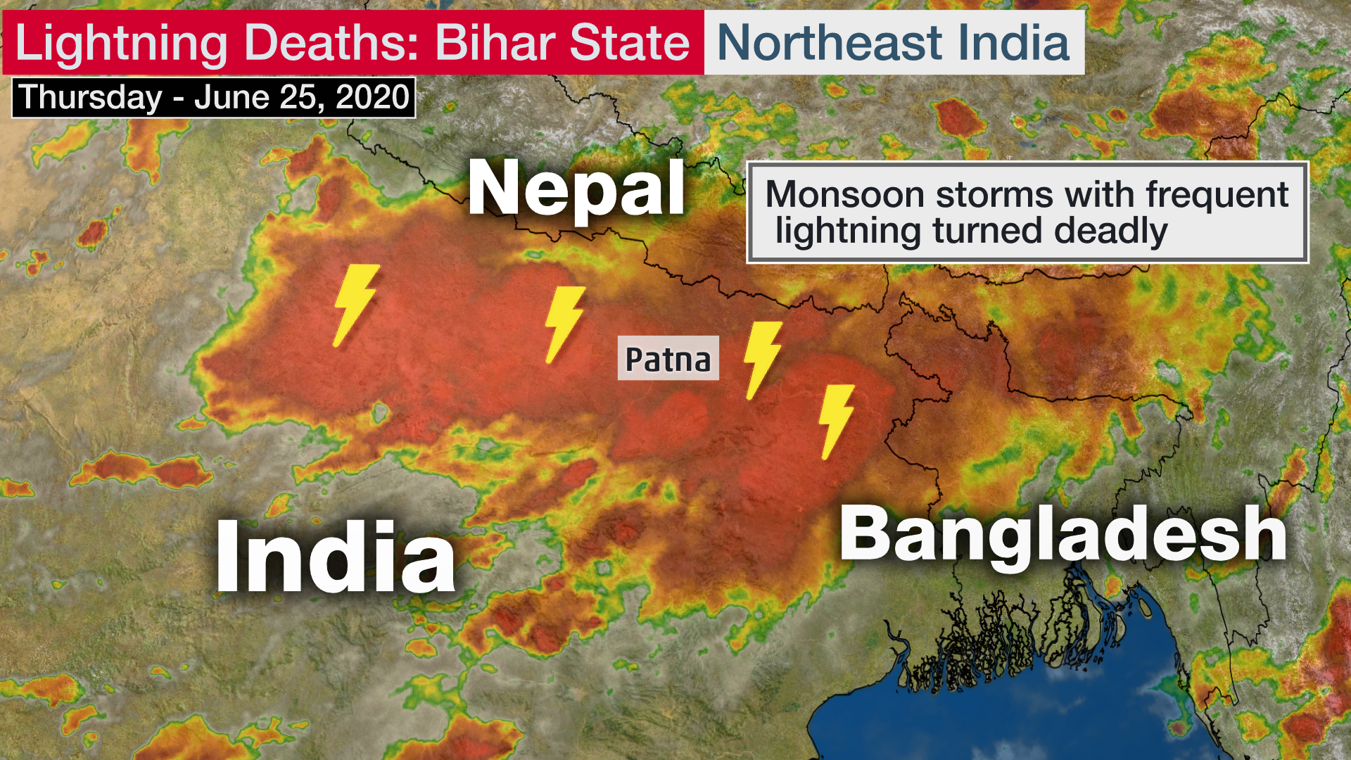 Lightning Kills at Least 83 in India Weather Underground